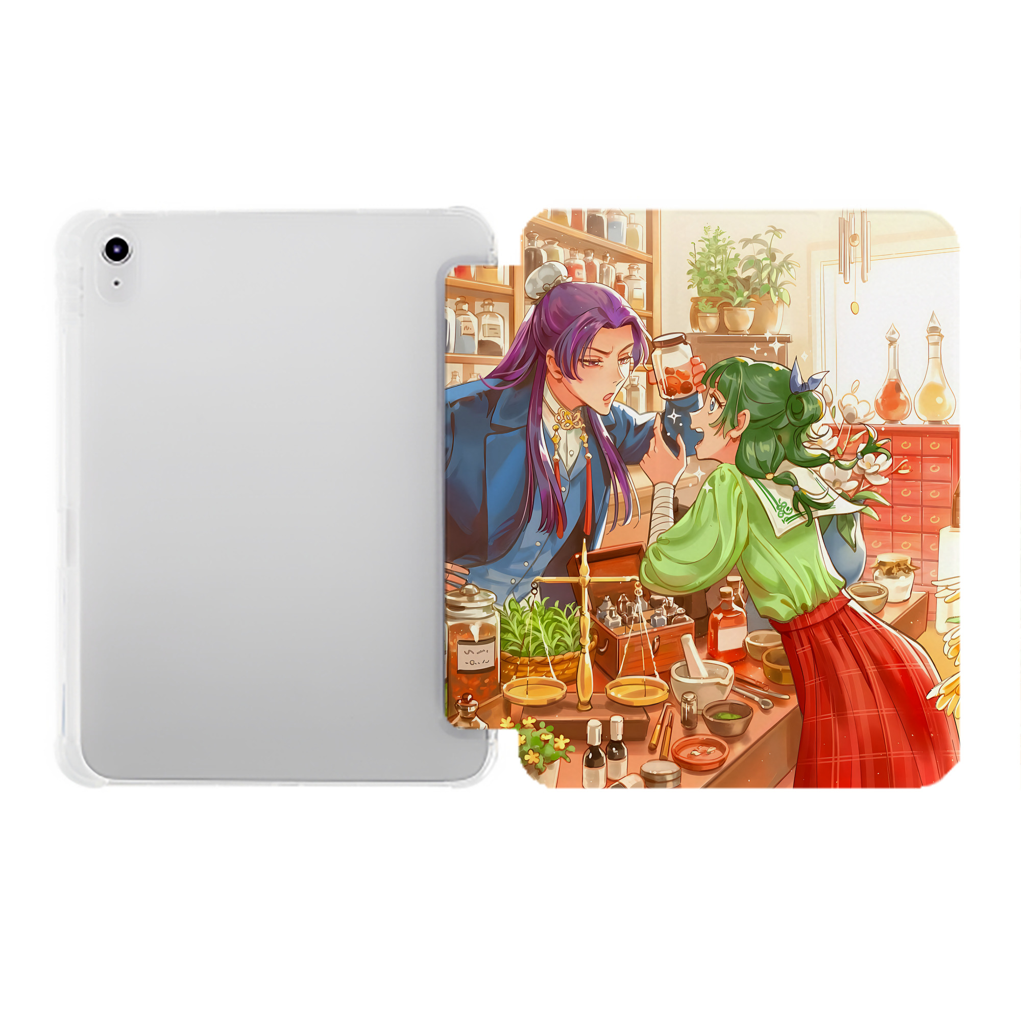 （画像用） 薬屋のひとりごと The Apothecary Diaries IPad ケース ペン収納付き 三つ折りスタンド PUレザー×シリコン 対応機種9.5/10.5/10.9インチ